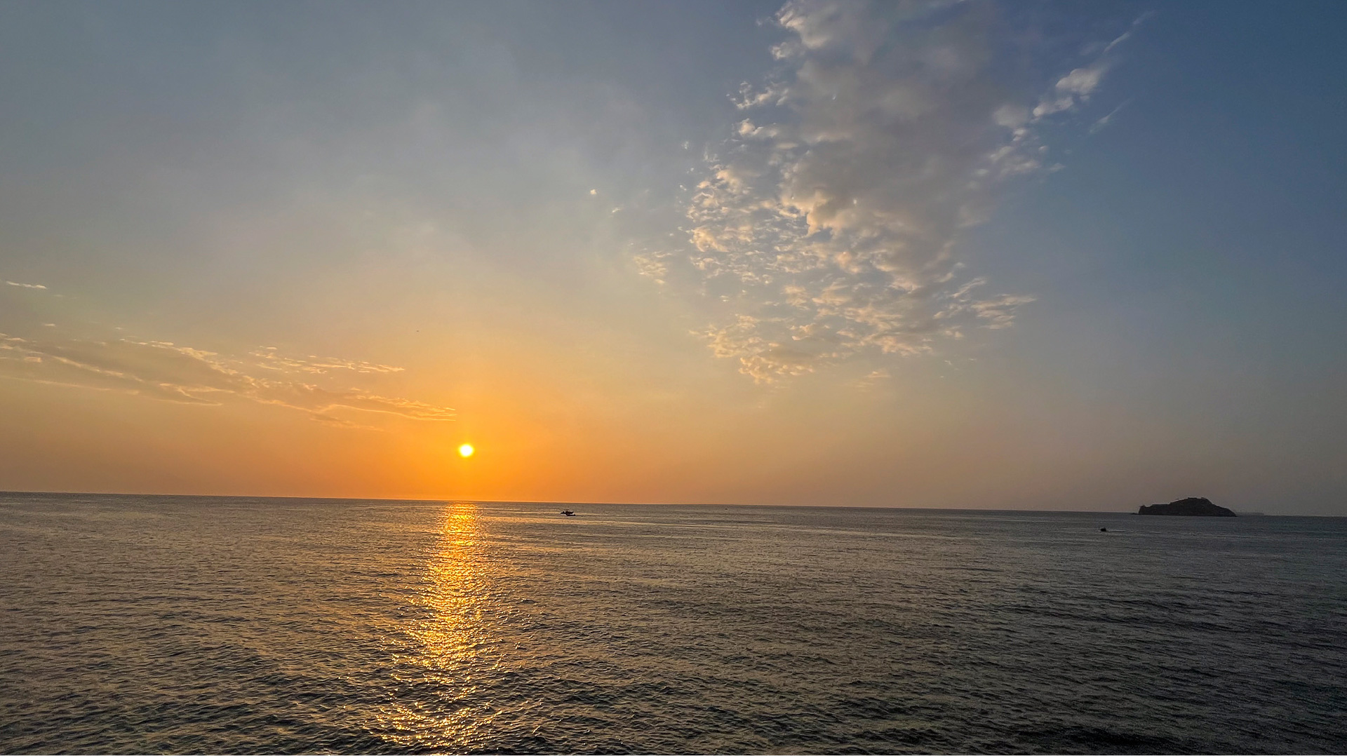 Atardecer en el proyecto Poseidon en la ciudad de Santa Marta